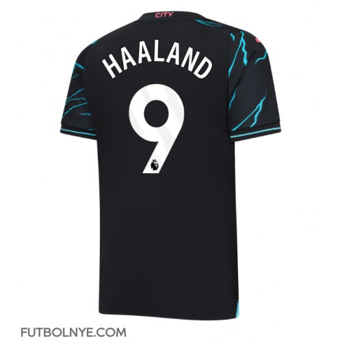 Camiseta Manchester City Erling Haaland #9 Tercera Equipación 2023-24 manga corta